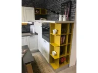 Cucina in Legno ad angolo cm 378x200 moderna Taimi bianca Creo kitchens a prezzo ribassato