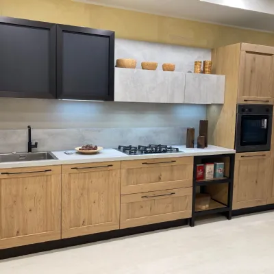 Cucina industriale rovere chiaro Arredo3 lineare Asia in Offerta Outlet