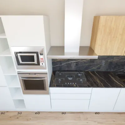 Cucina Kali moderna rovere chiaro lineare Arredo3