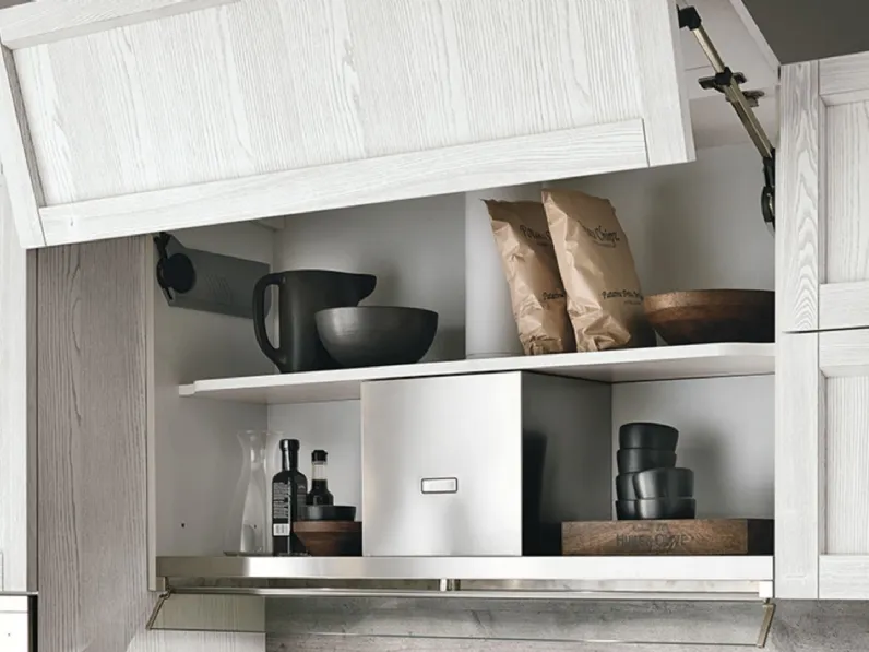 Cucina lineare in laccato opaco grigio Componibile a prezzo ribassato
