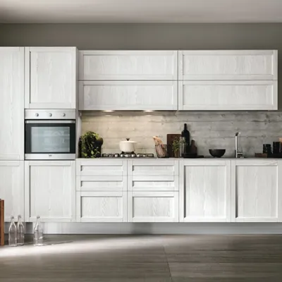Cucina lineare in laccato opaco grigio Componibile a prezzo ribassato
