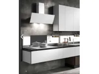 Cucina lineare Cucina bianca moderna lineare bianca e noce dark nuovi mondi cucine Nuovi mondi cucine con uno sconto vantaggioso