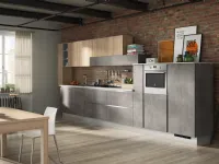 Cucina lineare Cucina cemento  moderna  industrial in offerta Nuovi mondi cucine con un ribasso del 54%