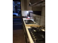 Cucina lineare in laccato opaco tortora Carattere a prezzo scontato