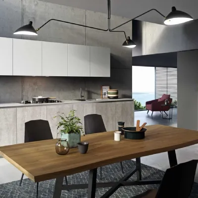 Cucina lineare design grigio Antares K18 a soli 10698€