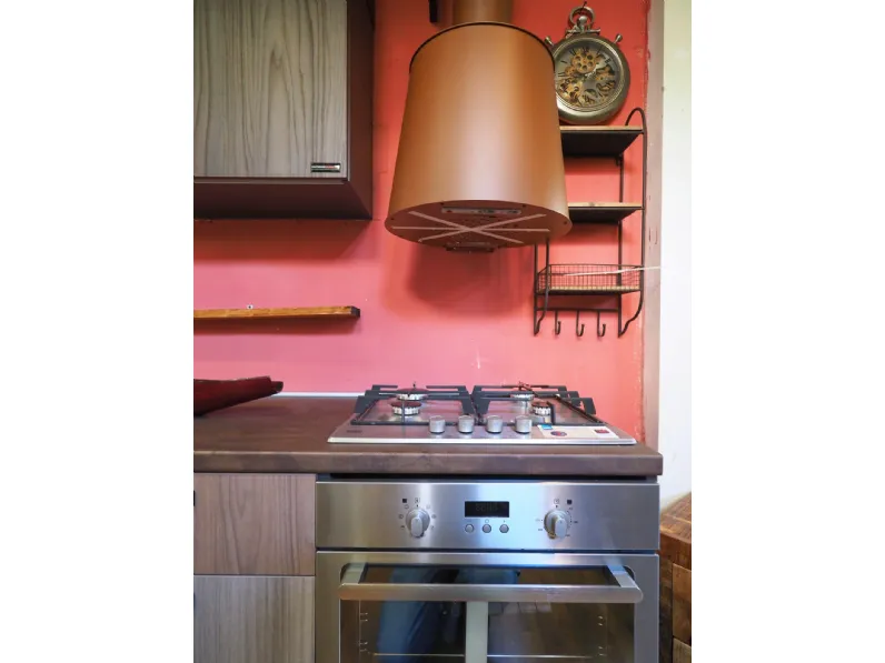 Cucina lineare in laminato materico altri colori Cucina moderna ecocolor con frigo beko in offerta    a prezzo scontato