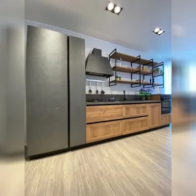 Cucina lineare in laminato materico altri colori Evolution  a prezzo ribassato