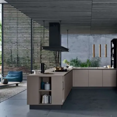 Cucina lineare in laminato materico altri colori Zen a prezzo scontato