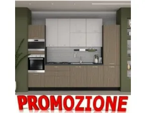 Cucina lineare moderna Kore cm 330 Artigianale a prezzo ribassato