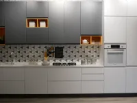 Cucina lineare in laminato opaco bianca Anta 22mm a prezzo ribassato