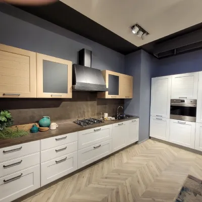 Cucina lineare in legno a prezzo scontato 55%