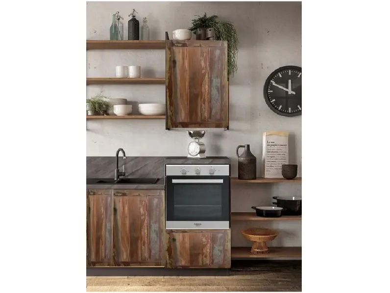 Cucina lineare in legno altri colori Cucina recicle industrial  a prezzo ribassato