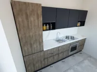 Cucina lineare in legno altri colori Sp22 a prezzo scontato