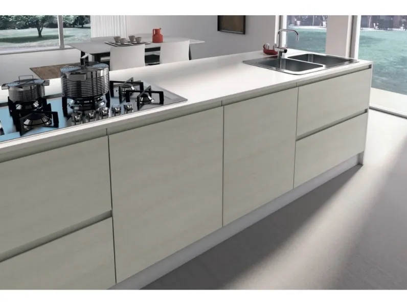 Cucina lineare Jey Creo kitchens con uno sconto del 50%