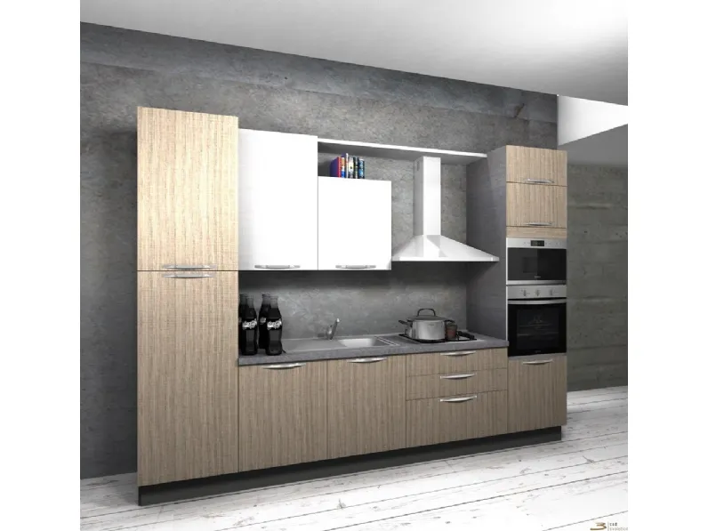 Cucina lineare moderna Cucina componibile mod.marylin in laminato bianco scontata del 40% Aran cucine a prezzo ribassato
