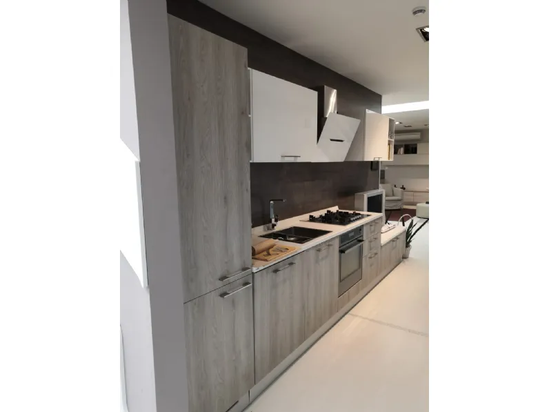 Cucina lineare moderna Mood Scavolini a prezzo ribassato