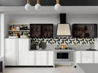 Cucina grigio moderna lineare Quadra Colombini casa in Offerta Outlet