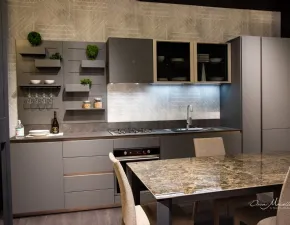 Cucina lineare design grigio Lube cucine Immagina neck a soli 8780€