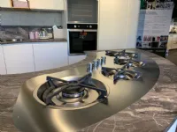 Cucina Lube cucine moderna ad angolo bianca in laminato materico Clover
