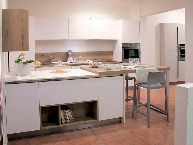 Cucina Mod kali' moderna bianca ad isola Arredo3