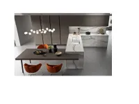Cucina Model design bianca con penisola Cucine store