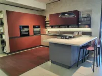 Cucina rossa moderna ad angolo Domino hera  Prima cucine a soli 12050