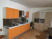 Cucina modello Quadria arancio e rovere Gm cucine PREZZO SCONTATO