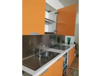 Cucina modello Quadria arancio e rovere Gm cucine PREZZO SCONTATO