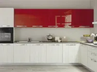 Particolare ante cucina colore rosso