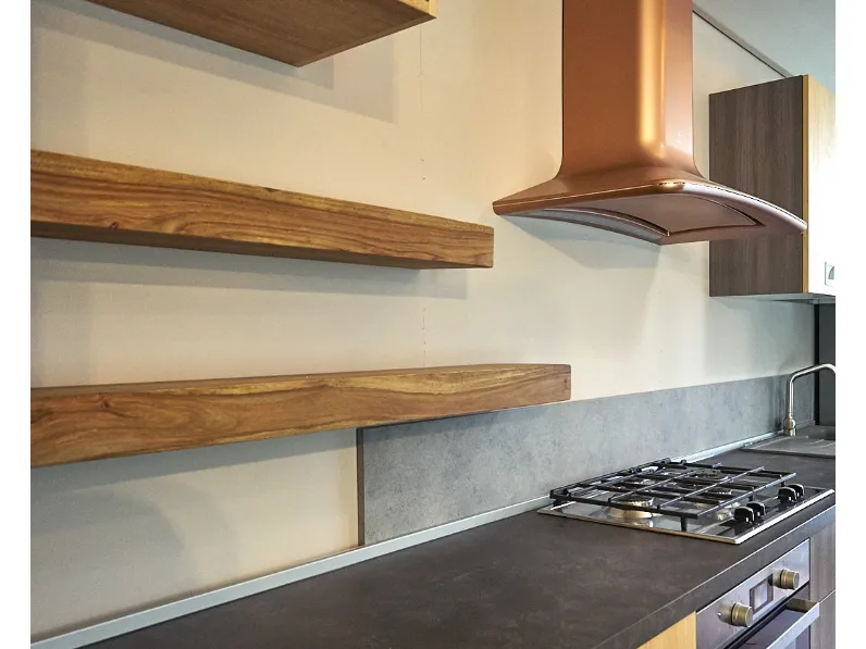 cucina moderna ante  ecolor  legno recicle wood in offerta prezzo outlet nuovimondi 