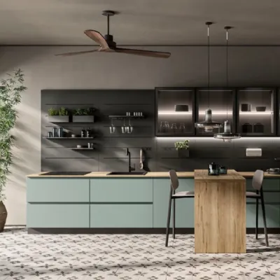 Cucina azzurra moderna lineare Azzurra Colombini casa a soli 8200€