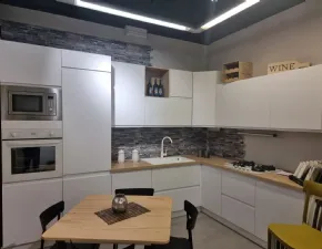 Cucina moderna bianca Net cucine ad angolo New kelly white in Offerta Outlet