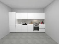 Cucina moderna bianca Stosa lineare Art bianco soft a soli 6200