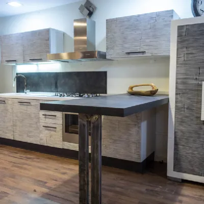 cucina moderna il legno e bambu   