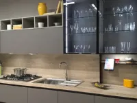 Cucina moderna grigio Ar-tre lineare Cemento scontata