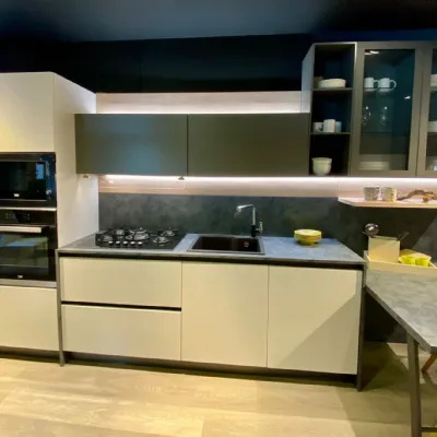 Cucina grigio moderna lineare Tris Prima cucine a soli 4600€