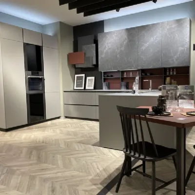 Cucina moderna grigio Stosa con penisola Stosa metropolis a soli 7400€