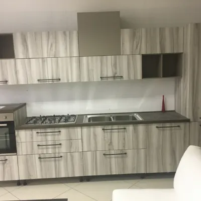 Cucina larice moderna lineare Sonora Mobilturi scontata