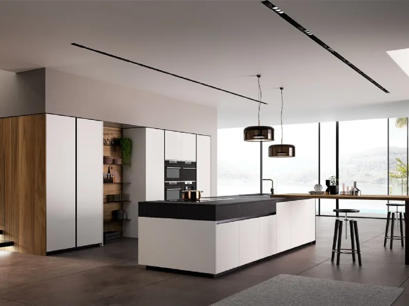 Cucina moderna lineare Arredo3 Glass 2.0 a prezzo scontato