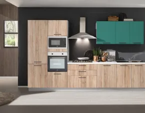 Cucina lineare moderna Cucina cloe cm 360 h 216 Artigianale a prezzo ribassato