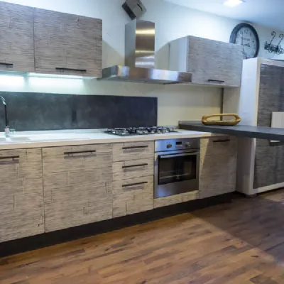 cucina moderna in legno e bambu etnica 
