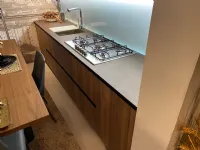 Cucina moderna noce Arredo3 lineare Kali' scontata