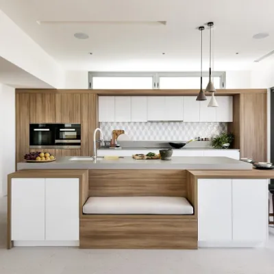 Cucina moderna noce Colombini casa ad isola Pneuma a soli 11000€