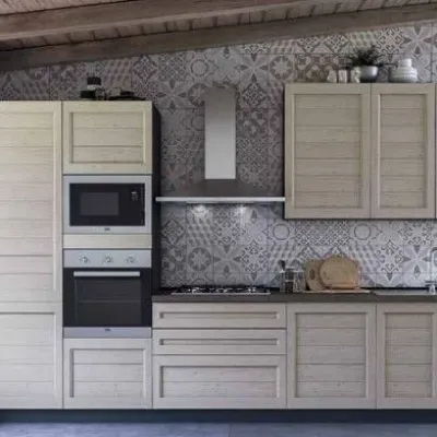 Cucina moderna rovere chiaro Collezione esclusiva lineare Elettra scontata