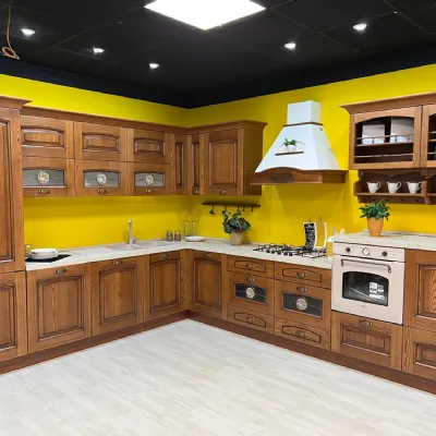 Cucina noce classica ad angolo Elena Mobilturi a soli 5990€