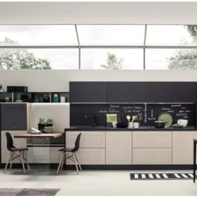 Cucina noce moderna lineare Cucina componibile a prezzo scontato Colombini casa a soli 7000€