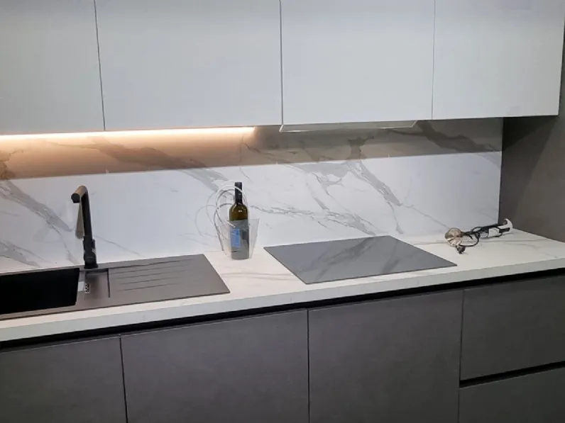 Cucina grigio moderna lineare Nuova  cielo Mobilturi a soli 6500