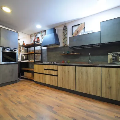CUCINA Nuovi mondi cucine ad angolo Modello one telaio metallo industrial  SCONTATA