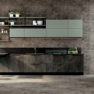 Cucina Nuovi mondi cucine Cucina industrial quadra con colonne OFFERTA OUTLET