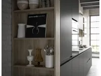 CUCINA Primacucine lineare Zoe grafite e zoe grafite e silvermine SCONTATA